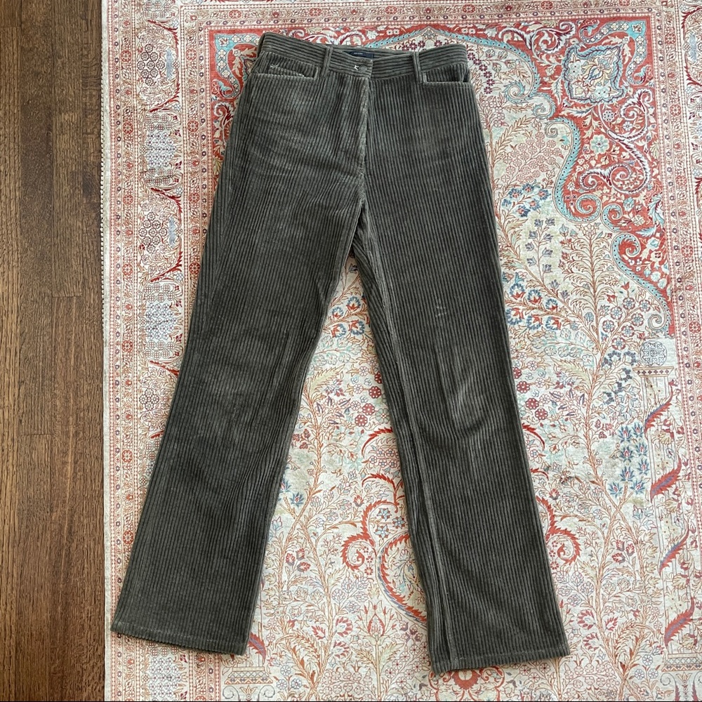 Women's Brown Corduroy Straight Leg Trousers Paul Smith